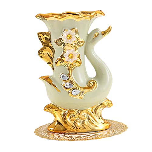 Blumenvase für Dekor, Keramik Vase Moderne Home Dekorative Vase für Mittelstücke, Küche, oder Aufenthaltsraum Ornament, Rechts Schwan von Fenteer