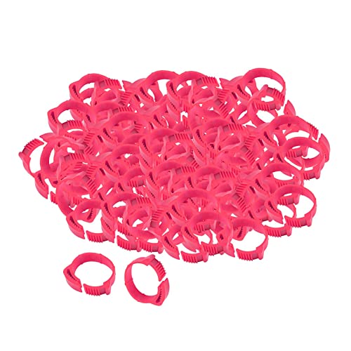 Fenteer 100 Stüe 2.8 cm Hühnerringe Verstellbar Geflü, Beinringe Fußringe Ringe mit Nummer, Clipsringe Klemmringe für Küken Hühner Gans Ente, Rosenrot Fenteer 100 Stüe 2.8 cm Hühnerringe Verstellbar Geflü, Beinringe Fußringe Ringe mit Nummer, Clipsringe Klemmringe für Küken Hühner Gans Ente, Rosenrot von Fenteer