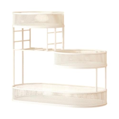 Fenteer 3-stufiger Obstkorb, Gemüseaufbewahrungsschale, Obstständer, Obstschale, Küchenarbeitsplattenregal für Snacks, Obst, Speisekammer, Esszimmer, Weiß Fenteer 3-stufiger Obstkorb, Gemüseaufbewahrungsschale, Obstständer, Obstschale, Küchenarbeitsplattenregal für Snacks, Obst, Speisekammer, Esszimmer, Weiß von Fenteer
