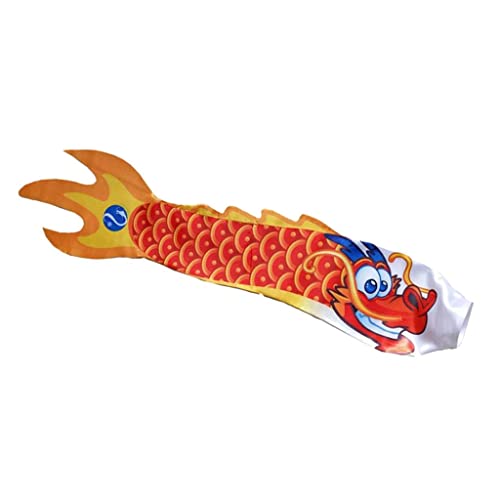 Fenteer 5 Optionen 70 cm Drachen Windsack Karpfen Flagge Koi Drachen Streamer Hängen Dekor Satin Tuch, rot Fenteer 5 Optionen 70 cm Drachen Windsack Karpfen Flagge Koi Drachen Streamer Hängen Dekor Satin Tuch, rot von Fenteer
