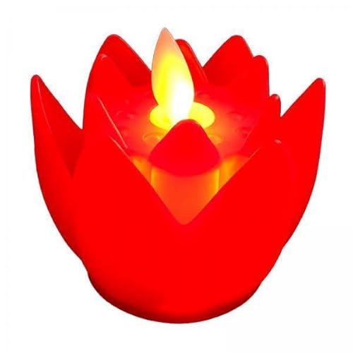 Fenteer 5X LED Teelichter, Kerzenflackern, Lotus Lampe, LED Buddhistische Lichter, Flammenlose Buddhistische Anbetung, Lotus Lampe für Fenster, Nachtlichter I von Fenteer