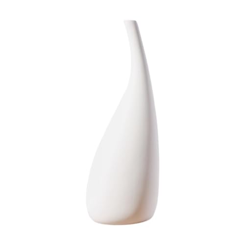 Fenteer Blumenvase, Keramikvase, Übertopf für den Schreibtisch, einfacher Blumentopf, Moderne Vase, dekorative Vase für Esstisch, Hochzeit, Schlafzimmer, 19.5 cm von Fenteer
