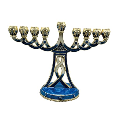 Fenteer Chanukka-Menorah-Kerzenständer, Kerzenständer, Vintage-Stil, dekorativer Kerzenhalter für Hochzeit, Tischdekoration, Wohnzimmer von Fenteer