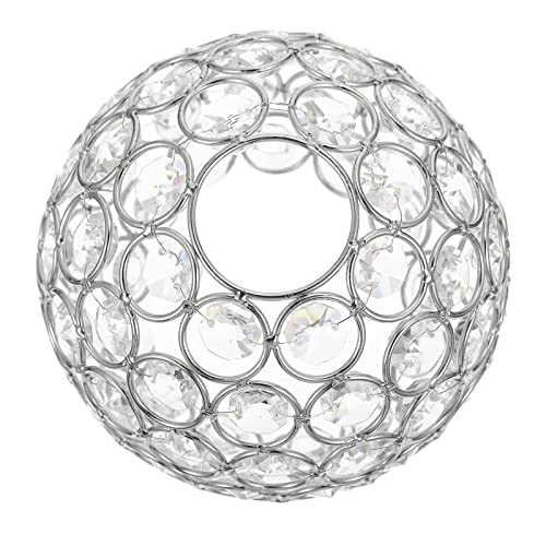 Fenteer Deckenleuchte Ersatzabdeckung Kronleuchter Kristall Lampenschirm, Silber von Fenteer