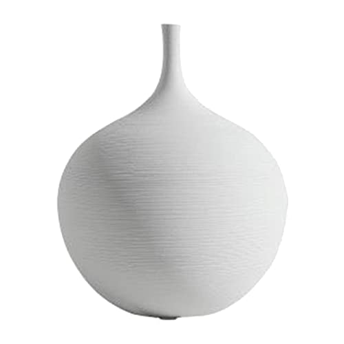 Fenteer Dekorative Vase, Kleine/Hoch Keramik Nordic Einfache Blume Zweige Vase für Tabletop Decor, Zen Natürliche Thema Blume Vase Wohnzimmer - Weiß EIN von Fenteer