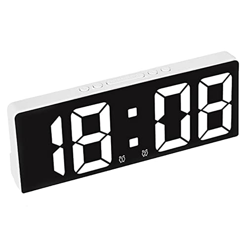 Fenteer Digitaler Tisch Große LED-Anzeige USB-Ladegerät Kalender Sprachsteuerung Temperatur für, Geschenke am Bett von Fenteer