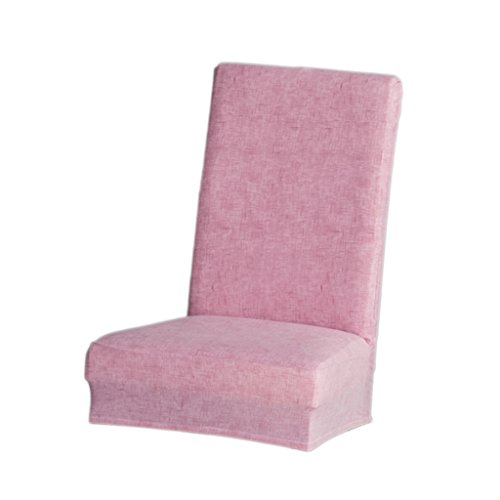 Fenteer Einfarbig Polyester Spandex Stuhlhussen Stuhlüberzug Stuhlbezug für Stuhl Hocker - Rosa von Fenteer