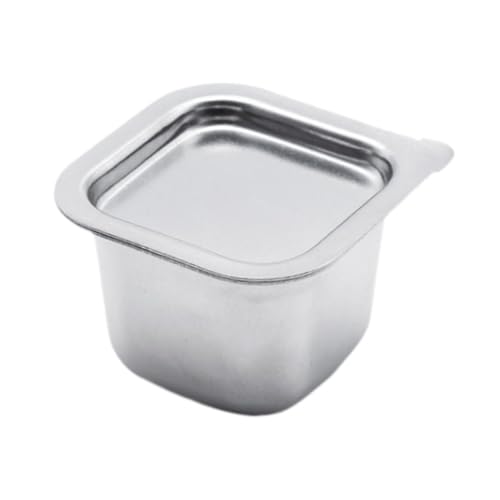 Fenteer Eiswürfelschale aus Edelstahl, leicht zu lösen, silberfarben, für, Spülmaschine mit Deckel, Eiswürfelschale für Knoblauchsauce, Ingwerbrühe von Fenteer