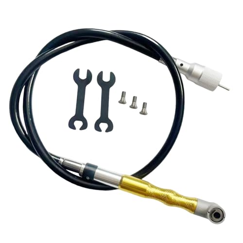 Fenteer Elektrischer Schleiftransferkopfteil, kleiner gebogener Schaft, hochwertiger, komfortabler Griff, flexibler Schaft, Verlängerungskabel für Metallholz, Style A von Fenteer