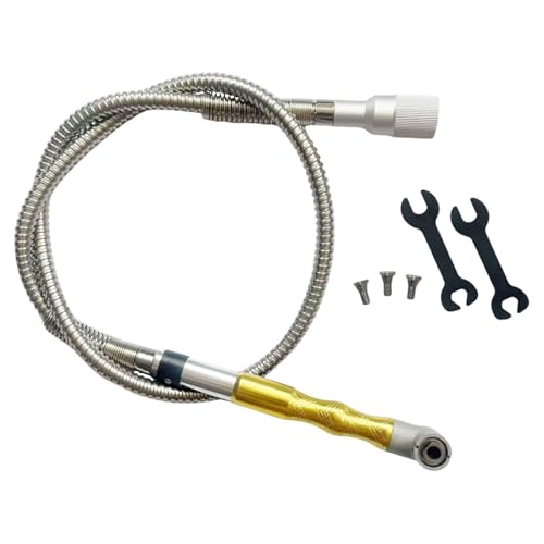 Fenteer Elektrischer Schleiftransferkopfteil, kleiner gebogener Schaft, hochwertiger, komfortabler Griff, flexibler Schaft, Verlängerungskabel für Metallholz, Style C von Fenteer