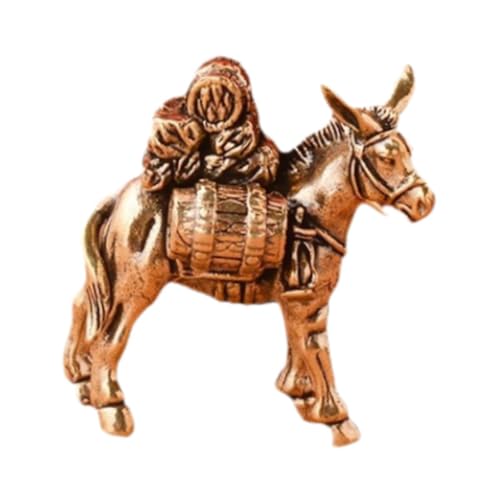 Fenteer Esel Figur Messing Tischplatte Ornament Desktop Figur Tier Figur Handwerk für Studie Schrank Büro Nachttisch Bauernhaus von Fenteer