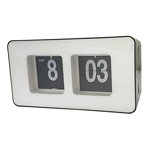 Fenteer Flip Click Clock, Home Decor Schreibtischuhr, Retro Style Auto Flip Down Clock, Batteriebetrieben, Digitaluhren für Wohnzimmer Dekor, Schreibtisch, Re - Weiß von Fenteer