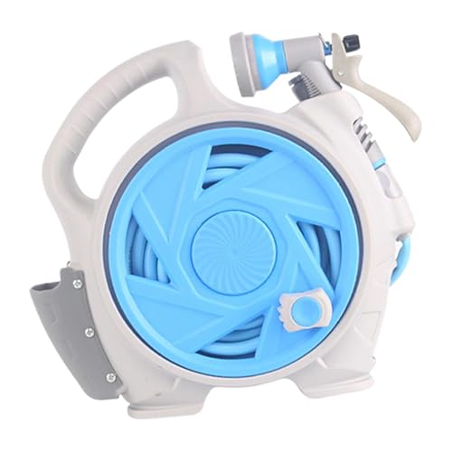 Fenteer Gartenschlauchwagen, Schlauchaufroller-Set, tragbar, Hochleistungs-Schlauchständer, verschleißfest, Blau von Fenteer