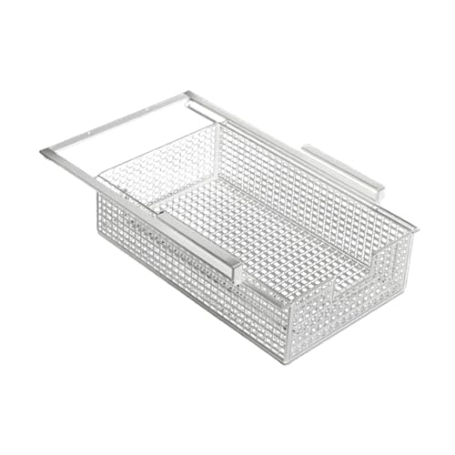 Fenteer Hängender ausziehbarer Schubladenkorb, Drahtkorb unter dem Regal, platzsparender Einschubkorb-Organizer für den Kleiderschrank zu Hause, Schlafzimmer von Fenteer