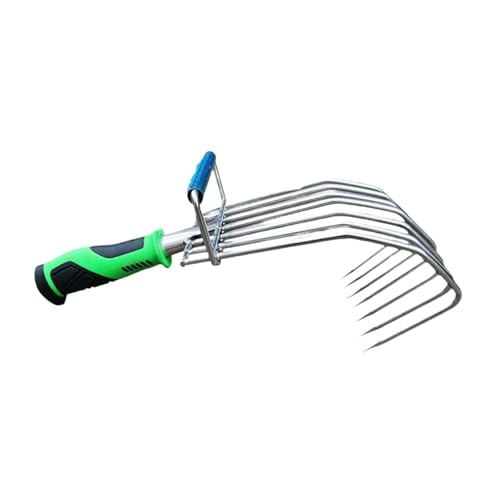 Fenteer Handrechen, Gartenrechen-Grubber, Leichter Gummigriff zur Bodenbearbeitung, Graben für Gartenarbeiten, Rasen, Hinterhof, Terrasse Fenteer Handrechen, Gartenrechen-Grubber, Leichter Gummigriff zur Bodenbearbeitung, Graben für Gartenarbeiten, Rasen, Hinterhof, Terrasse von Fenteer