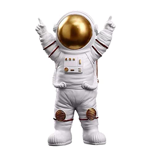 Fenteer Harz Astronaut Figur Statue Skulpturen Weltraum Themen Party Home-Office Schreibtisch Dekoration Spielzeug Kinder Junge Wohnzimmer Schlafzimmer Decor - Gold 15x10x25CM von Fenteer