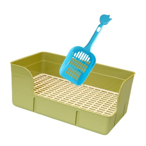 Fenteer Haustier Kaninchen Wurf Töpfchen Zug Frettchen Anti Spritzwasser Pee Pan Tablett Bettpfanne Haustier Toilette Käfig Toilette Bettwäsche Box Käfig, GrÜn von Fenteer