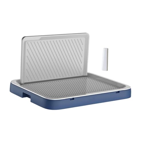 Fenteer Hundetöpfchen-Tablett, Toiletten-Töpfchen-Pad-Halter, Toilette, Bettpfanne, Toilette mit hoher, Haustier-Katzentoilette für den Haushalt, drinnen, Blau Fenteer Hundetöpfchen-Tablett, Toiletten-Töpfchen-Pad-Halter, Toilette, Bettpfanne, Toilette mit hoher, Haustier-Katzentoilette für den Haushalt, drinnen, Blau von Fenteer