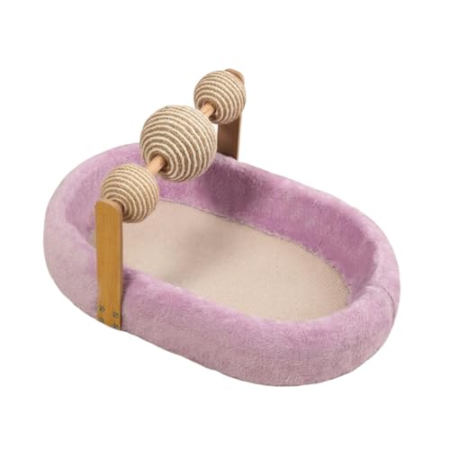 Fenteer Katzenkratzbrett, Kätzchenbett, Möbelschutz, Trainingsspielzeug, Übungskatzen, Kratzbett, Katzenkratzkissen zum Ausruhen, Lila Fenteer Katzenkratzbrett, Kätzchenbett, Möbelschutz, Trainingsspielzeug, Übungskatzen, Kratzbett, Katzenkratzkissen zum Ausruhen, Lila von Fenteer