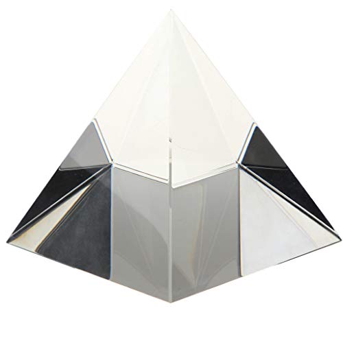 Fenteer Klar Kristallglas Pyramide Prisma Kristall Glas Handwerk Wohnkultur Ornament Briefbeschwerer - 80mm von Fenteer