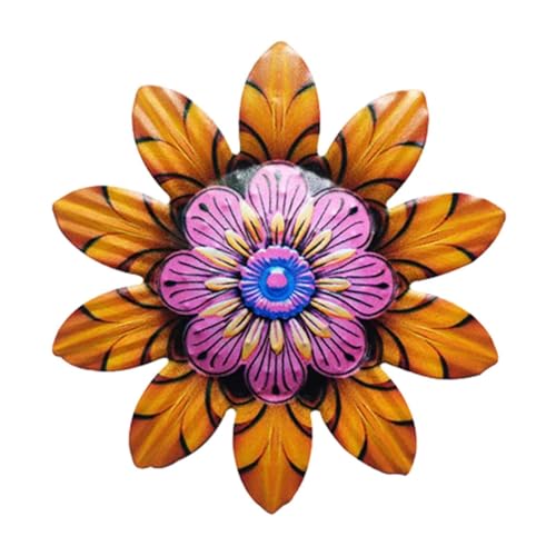 Fenteer Metallblumen-Wanddekoration für drinnen und draußen, Ornament, Metall-Wandkunst, Dekoration zum Aufhängen für Hinterhof, Zaun, Badezimmer, Hof, Orange Fenteer Metallblumen-Wanddekoration für drinnen und draußen, Ornament, Metall-Wandkunst, Dekoration zum Aufhängen für Hinterhof, Zaun, Badezimmer, Hof, Orange von Fenteer