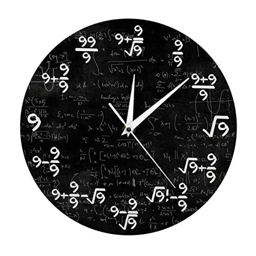 Fenteer Moderne Einzigartige 9's Formeln Mathematik Wanduhr 12 Zoll Mathematische Gleichungen Kunst Uhr Klassenzimmer Wohnzimmer Decor Geschenke Fenteer Moderne Einzigartige 9's Formeln Mathematik Wanduhr 12 Zoll Mathematische Gleichungen Kunst Uhr Klassenzimmer Wohnzimmer Decor Geschenke von Fenteer