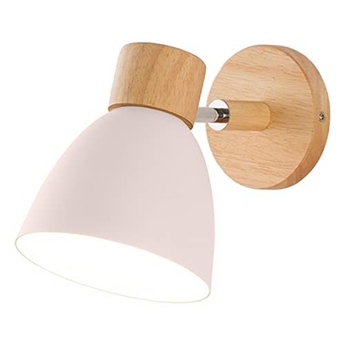 Fenteer Moderne minimalistische Wandlampe Holz E27 Macaron Nachttischlampe Wandleuchten für Restaurant Aufenthaltsraum Gang Home Beleuchtung, Weiß Fenteer Moderne minimalistische Wandlampe Holz E27 Macaron Nachttischlampe Wandleuchten für Restaurant Aufenthaltsraum Gang Home Beleuchtung, Weiß von Fenteer