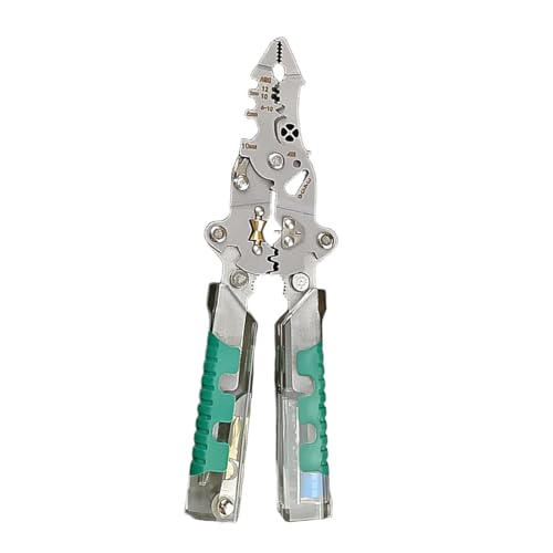 Fenteer Multifunktionales Abisolierwerkzeug, Kabelschneidewerkzeug, professionelles Drahtcrimpwerkzeug zum Klemmen, Wickeln, Kabelschneiden, Scheren, 21.8 Cm Fenteer Multifunktionales Abisolierwerkzeug, Kabelschneidewerkzeug, professionelles Drahtcrimpwerkzeug zum Klemmen, Wickeln, Kabelschneiden, Scheren, 21.8 Cm von Fenteer