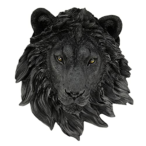 Fenteer Nordic Lion Head Statue Wandhalterung Skulptur Zubehör Wandskulptur von Fenteer