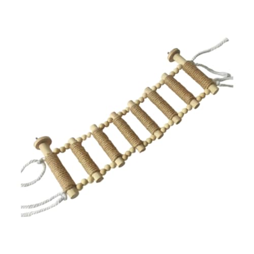 Fenteer Papagei Hamster Kletterleiter Käfig Zubehör Holz Regal Barsch Vögel Hängebrücke für Conures Sittiche Nymphensittiche Finken, Type C Fenteer Papagei Hamster Kletterleiter Käfig Zubehör Holz Regal Barsch Vögel Hängebrücke für Conures Sittiche Nymphensittiche Finken, Type C von Fenteer