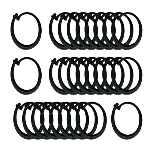 Fenteer​ Pavillon-Vorhanghaken Set (30 Stück) – Schwarze Schienenhaken für Netzvorhänge – Einfache Montage – Universell Kompatibel – Garten/Terrasse/Hotel​ von Fenteer