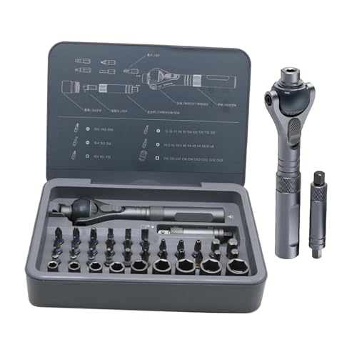 Fenteer Ratschenschraubendreher-Set, Ratschenschraubendreher, Multi-Bit, multifunktional, DIY, 42-in-1-Reparatur-Werkzeugsatz für Computer und Auto von Fenteer
