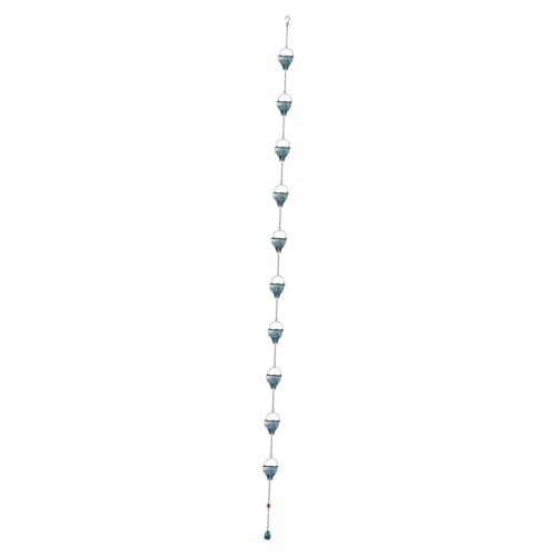 Fenteer Regenkette aus Metall, 284 cm Länge, Ersatz für Dachrinnen, Fallrohre, Auffangbehälter, Heimdekoration für Balkon, Dach, Hinterhof, Markisen, Rasen Fenteer Regenkette aus Metall, 284 cm Länge, Ersatz für Dachrinnen, Fallrohre, Auffangbehälter, Heimdekoration für Balkon, Dach, Hinterhof, Markisen, Rasen von Fenteer