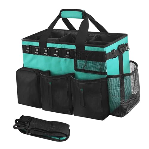 Fenteer Reinigungs-Organizer, Werkzeugtasche, verstellbare Trennwände, wasserdichte Werkzeugtasche, Haushaltstasche für Haushälterinnen, Reinigungskräfte, von Fenteer