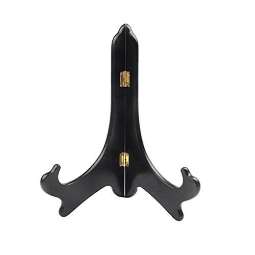 Fenteer Schwarz Holz 90° Klappbarer Tellerständer Tellerhalter Teller Ständer Halter bis 14 Zoll - 8 Zoll Fenteer Schwarz Holz 90° Klappbarer Tellerständer Tellerhalter Teller Ständer Halter bis 14 Zoll - 8 Zoll von Fenteer