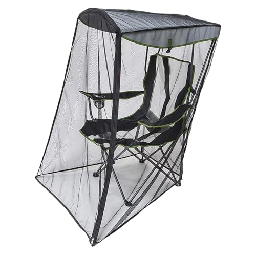 Fenteer Terrassennetz, Campingstuhl, vielseitiger Sonnenschutz, faltbares schwarzes Netzzelt, Außenschirm für Park, Garten, Strand, Reisepicknick von Fenteer