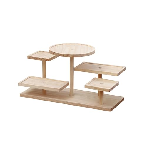 Fenteer Tortenständer aus Holz, Pflanzenständer aus Holz, Stabiler, praktischer Desserthalter, Cupcake-Turm für die Schreibtischstatuette, Bauernhaus-Teeparty, 38CM von Fenteer