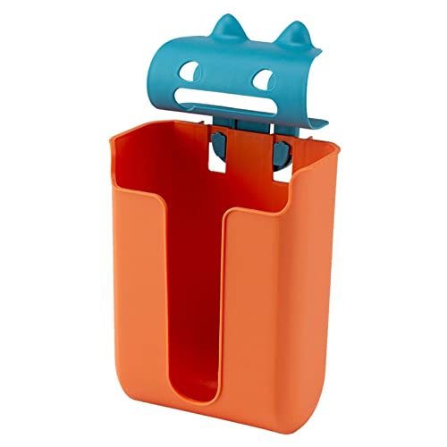 Fenteer Tragbarer Müllsack-Organizer, Einkaufstaschen-Halter, Aufbewahrungsregal, Einkaufstaschen-Spenderhalter für den Schrank, Orange von Fenteer