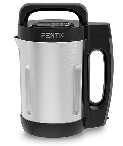 Fentic Suppenkocher | 1.6L | 5 Programme | LED-Display | Blender Mixer | 900W | Edelstahl/Schwarz von Fentic