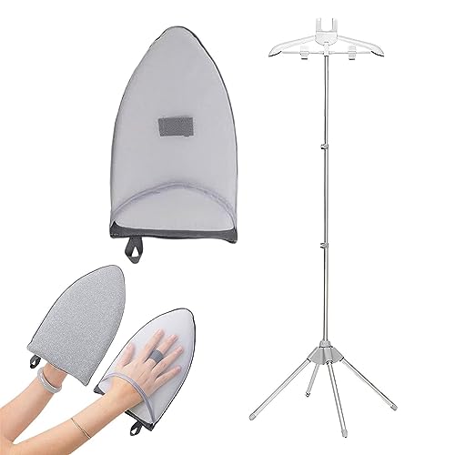 Fenytay Steamer Stand, Steam Clothes Hanger with Ironing Gloves, Foldable Telescopic Steamer Holder, Foldable Telescopic Steamer Holder, Steam Stand for Clothes, Portable Steamer Stand, Clothes Airer von Fenytay