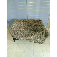 Luxus Grau Rex Kaninchenfell Werfen 100 % Echte Fell Tagesdecke/Decke von FenzoFurs