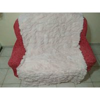 Luxus Leicht Rosa Rex Kaninchenfell Werfen 100 % Echte Fell Tagesdecke/Decke von FenzoFurs