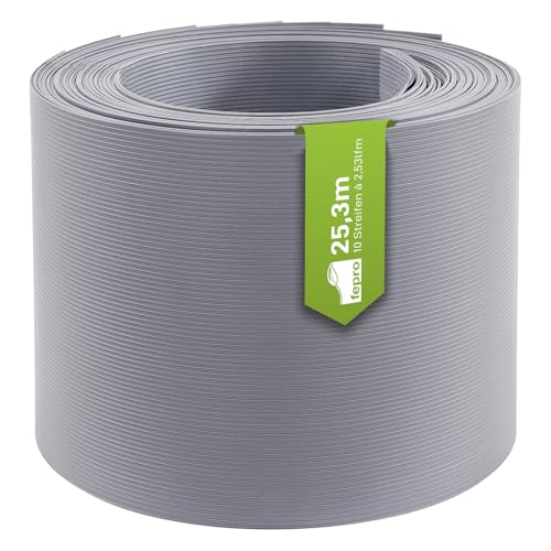 Fepro® Hart-PVC Sichtschutzstreifen Grau RAL7040 30x 2,525m Doppelstabmatten Zaunfolie Windschutz blickdicht Sichtschutz Zaunverkleidung Blickschutz von Fepro