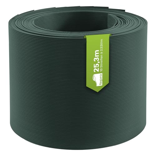 Fepro® Hart-PVC Sichtschutzstreifen Grün RAL6005 10x 2,525m Doppelstabmatten Zaunfolie Windschutz blickdicht Sichtschutz Zaunverkleidung Blickschutz von Fepro