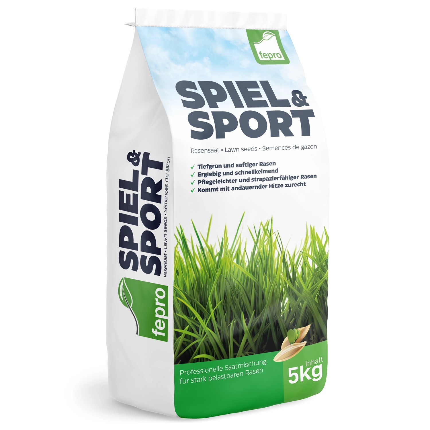 Fepro Spiel- und Sport-Rasensamen 5 kg Fepro Spiel- und Sport-Rasensamen 5 kg von Fepro