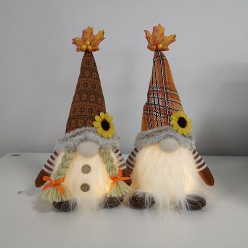 Ferakum 2 Stück Herbstdeko Wichtel mit LED Licht, Herbst Deko Beleuchtet Wichtel mit Ahornblatt Sonnenblumen Deko, Herbst Dekoration Wichtel Figuren Plüsch Für Erntedankfest Weihnachten Party Deko Ferakum 2 Stück Herbstdeko Wichtel mit LED Licht, Herbst Deko Beleuchtet Wichtel mit Ahornblatt Sonnenblumen Deko, Herbst Dekoration Wichtel Figuren Plüsch Für Erntedankfest Weihnachten Party Deko von Ferakum