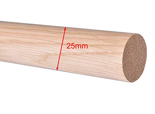 Eiche Rundstab, Rundholz, Treppensprosse, 1000mm lang, Ø 25mm, geschliffen und geölt, KEINE BAUMARKTQUALITÄT von Ferdinand Meise Holztechnik