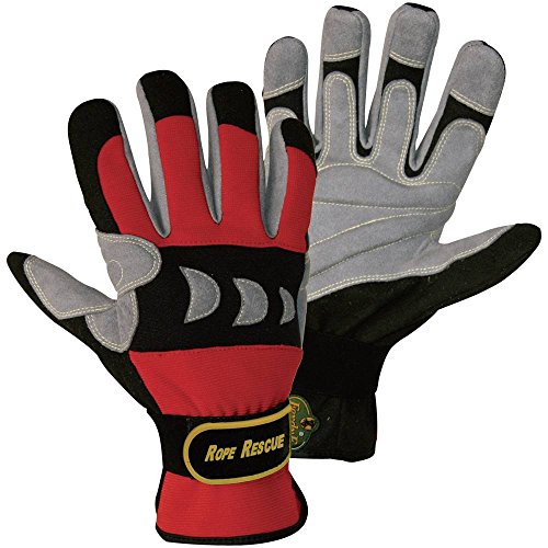 FerdyF. Rope Rescue 1977-8 Clarino-Kunstleder Montagehandschuh Groeße (Handschuhe): 8, M EN 388 C, Rot, Schwarz von FERDYF