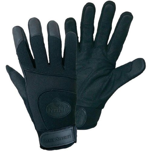 FerdyF. Black Security Mechanics 1911-9 Clarino®-Kunstleder Montagehandschuh Größe (Handschuhe): 9, L EN 388 CAT II 1 P von FerdyF.
