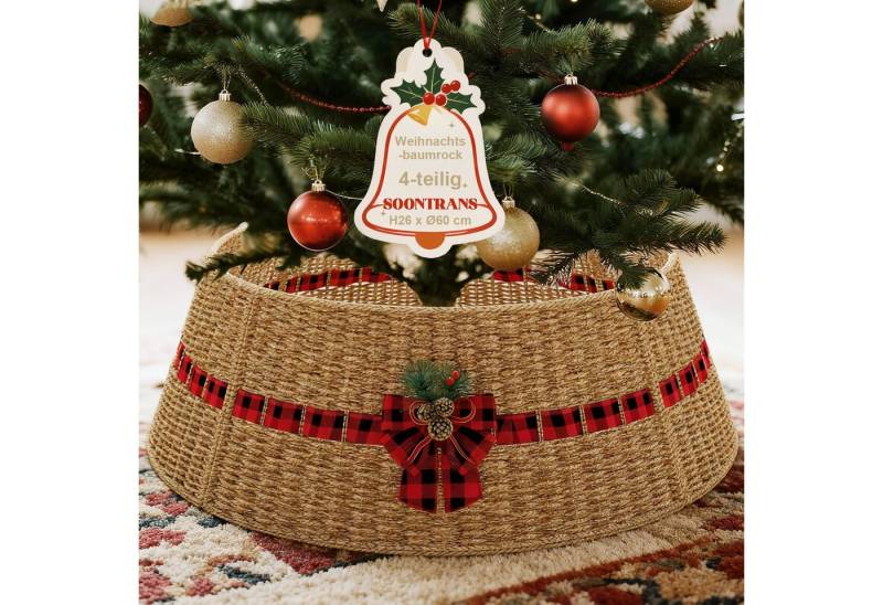 Ferghana Weihnachtsbaumdecke Weihnachtsbaumrock aus Geflochtene Weide, Weihnachtsbaum Kragen, Weihnachtsbaumständer Abdeckung mit Schleife, Weihnachtsbaum Korb Ferghana Weihnachtsbaumdecke Weihnachtsbaumrock aus Geflochtene Weide, Weihnachtsbaum Kragen, Weihnachtsbaumständer Abdeckung mit Schleife, Weihnachtsbaum Korb von Ferghana